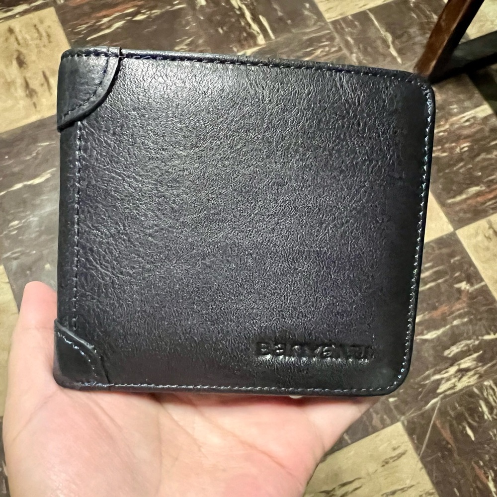 Black Leather Wallet for men